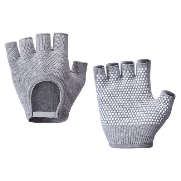 Guantes de pilates sin dedos para entrenamiento físico, conducción y levantamiento de pesas en el gimnasio. Gris