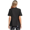 thumbnail image 2 of vastwit Women Chef Coat Short Sleeve Double-Breasted Chef Shirt Jacket Hotel Kitchen Work Uniform Black XXL, 2 of 5