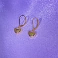 thumbnail image 7 of Gold Plated Heart Dangle Earrings for Women,Silver Dangle Leverback Earrings Hypoallergenic Love Heart Dangle Drop Earrings for Jewelry Gifts, 7 of 7