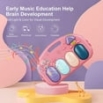 thumbnail image 3 of Baby Play Mat Baby Gym,Funny Play Piano Tummy Time Baby Activity Gym Mat with 5 Infant Learning Sensory Baby Toys, Music and Lights Boy & Girl Gifts for Newborn Baby 0 to 3 6 9 12 Months (Pink), 3 of 6
