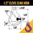 thumbnail image 7 of US Cargo Control 1/2 Inch x 15 Foot Adjustable 1-Leg Chain Sling with Sling Hook Grade 100 Alloy Steel Overhead Lifting Sling for Large and Heavy Cargo, 7 of 7