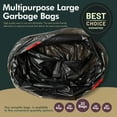 thumbnail image 2 of PAMI 30 Gallon Trash Bags, Plastic, Unscented, 35 Count - Tall Kitchen Garbage Bags with Drawstring, 2ft x2ft - Black, 2 of 5
