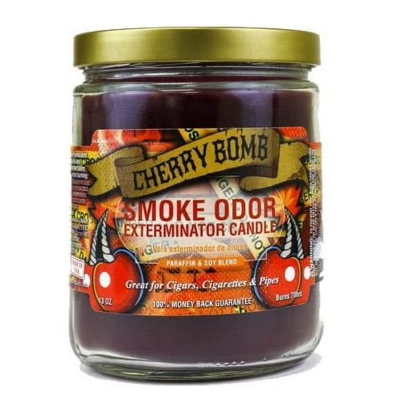 Smoke Odor Exterminator 13oz Jar Candle, Cherry Bomb
