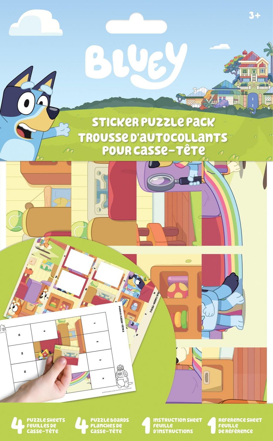 Bluey - Bandit and Chilli Adventures - Pack de puzzles d'autocollants
