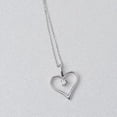 thumbnail image 5 of 14K Gold 1/10 Carat Round Cut Lab Grown Diamond Solitaire Heart Necklace Pendant With 18" Chain, 5 of 6