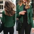thumbnail image 2 of FAVIPT 2024 Clearance Bomber JacketWomens Jacket Fall Dressy Casual Solid Color Bomber Coat Trendy Lightweight Zip Up Outerwear Comfy Windbreaker for Women, 2 of 5