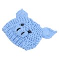 thumbnail image 2 of Sombrero de fotografía de animales de dibujos animados para bebé, accesorio de accesorios de sombrero tejido de ganchillo lindo para bebé, color azul, 2 of 5