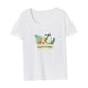 thumbnail image 4 of Camiseta de verano para mujer, camiseta de manga corta de ajuste regular para desplazamientos con mochila, 4 of 7