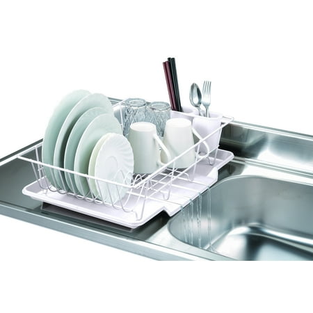 Sink Cartridge Set - Home Basics 3-Piece Kitchen Sink Dish Drainer Set - Various Colors to Choose From