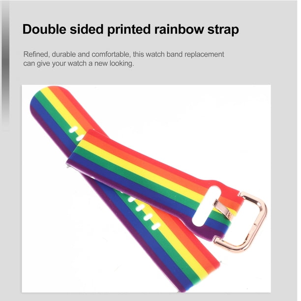 unbranded Chic Watch Strap Multicolor Para Smartwatch Banda De Silicona Resistente Y