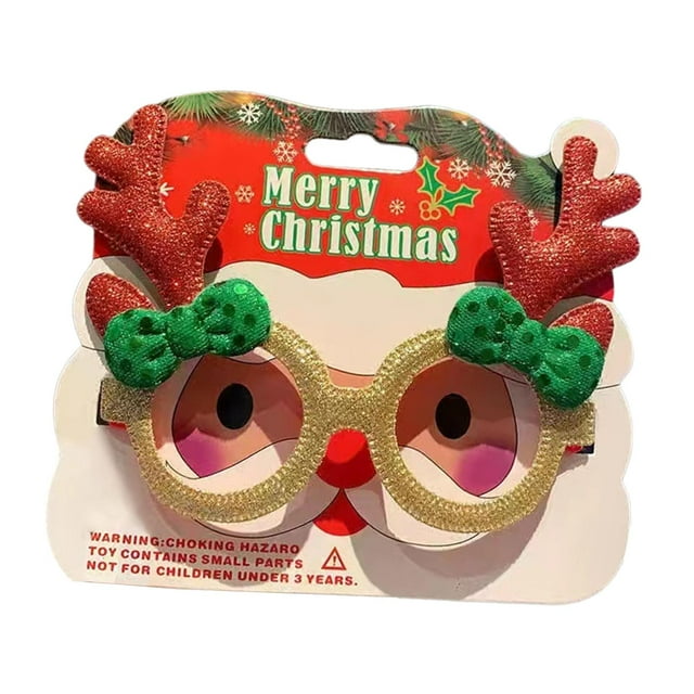 Gafas navideñas Macarena monturas de disfraz Arco Astas Rojo