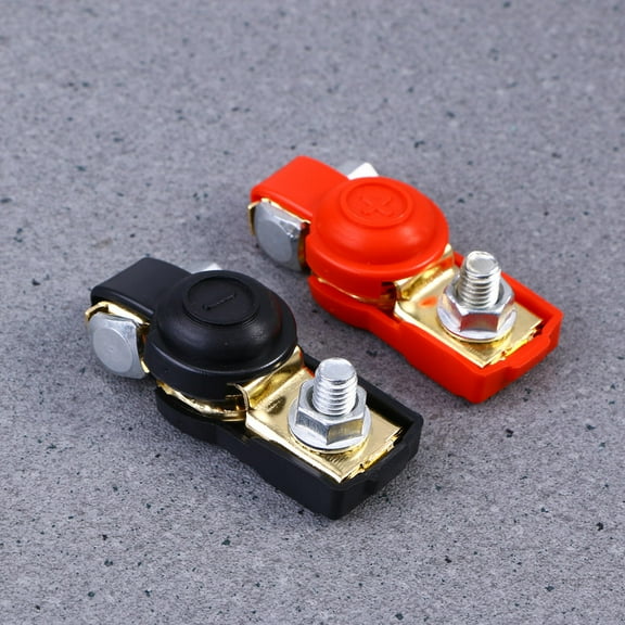 WESIEVYA 2Set Terminal Clamp Copper Plastic Metal Car Battery Connector Universal Design Cable Terminals Clamp