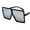 Black silver, variant on Fashion Big Frame Sunglasses for Men and Women, HD High Definition Lenses, Durable PC Frame and Lenses, 149mm Temple Length, 63mm Lens Width, Lightweight and Comfortable Design