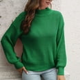 thumbnail image 5 of Womens Fall Fashion 2022! QLEICOM Sweaters for Women, Women's Half Turtleneck Sweater Women's Loose Autumn Winter Long Sleeve Knit Sweater On Clearance, 5 of 6