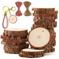 thumbnail image 1 of Discos preperforados Wood Slices SENMUT, 30 unidades, naturales, de 5 a 6 cm, 1 of 8