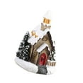 thumbnail image 1 of Resin Christmas Scene Snow House LED Village Set Desktop House DIY Led Light Decoration Gift B, 1 of 9