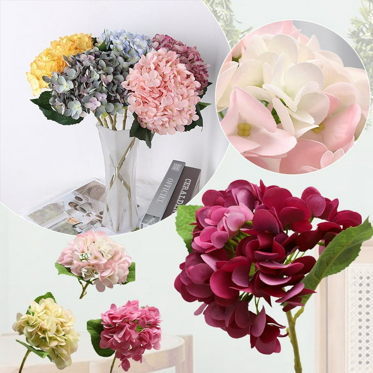 Artificial Hydrangea Natural Real Touch for Home Party Outdoor Wedding  Decor 