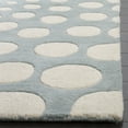 thumbnail image 4 of SAFAVIEH Soho Chloe Polka Dots Wool Area Rug, Blue/Ivory, 5' x 8', 4 of 5