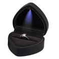 thumbnail image 2 of vnanda Surprise Gift Box for Rings Ring Box Heart Shaped with Led Light Pocket-sized Portable Ring Case for Proposal Engagement Wedding Ring Box with Led, 2 of 8