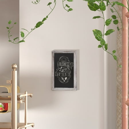 Alamont Home - Canterbury 11"W x 0.75"D x 17"H Magnetic Wall Mounted Chalkboard - White Washed