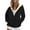 Black, variant on WCMZJ Womens Plus Size Zip up Hoodies Sherpa Lined Fleece Thermal Jacket Full Zip Winter Warm Casual Thick Coats Pockets Dark Gray M