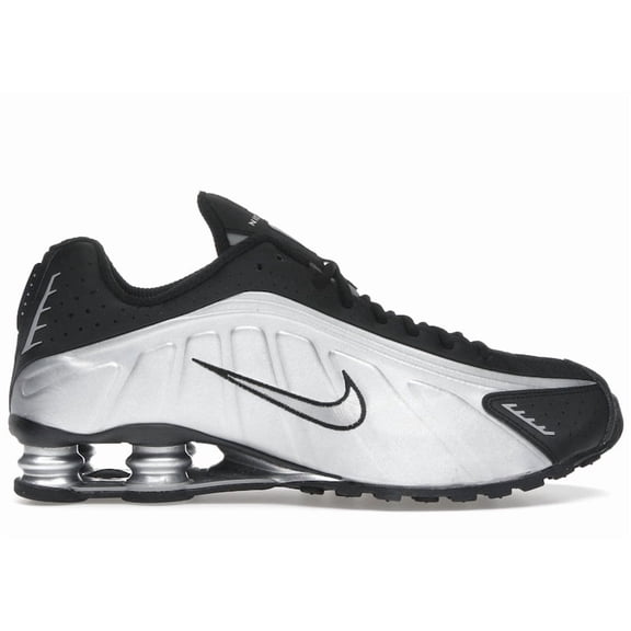 Nike Men's Shox R4 Metallic Silver Black Shoes, from StockX