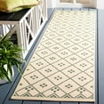 thumbnail image 3 of SAFAVIEH Courtyard Cori Bordered Indoor/Outdoor Area Rug, Beige/Green, 9' x 12', 3 of 9