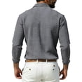 thumbnail image 5 of Aimik Men's Textured Knit Button Down Shirt Slim Fit Long Sleeve Turndown Collar Casual Shirt for Smart Casual Outfits, 5 of 6