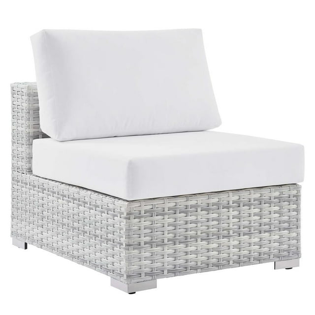 Modway Convene Outdoor Patio Furniture Glider Chair, Light Gray