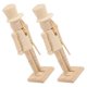 thumbnail image 4 of Beige Wooden Nutcracker for Decoration 2Pcs DIY Blank Craft Figurine, 4 of 4