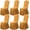 Gold, variant on Dining Room Chair Covers Set of 6, Stretch Parsons Slipcovers with Skirt Super Fit Spandex Chair Seat Protector Cover for Dining Room, Hotel, Ceremony (Ivory)