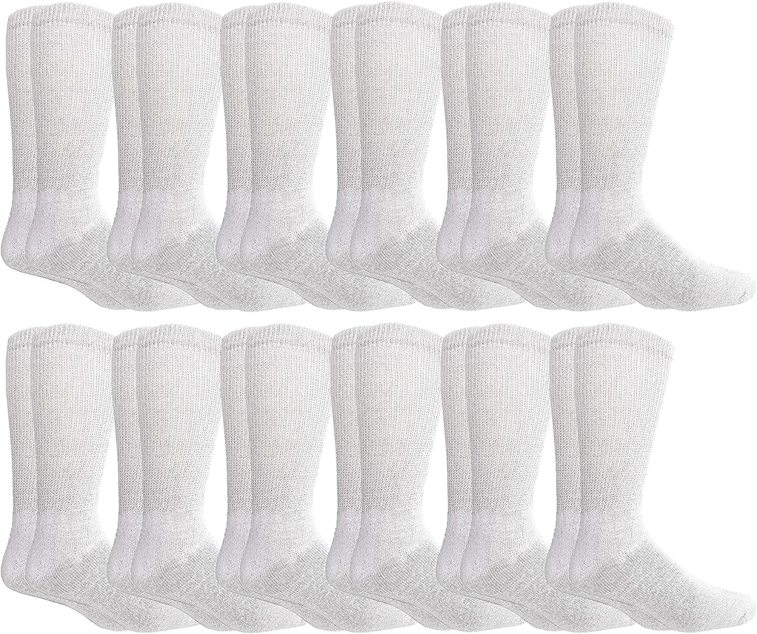 SOCKS'NBULK Men's Diabetic Neuropathy Edema Socks, Cotton Crew, Ankle