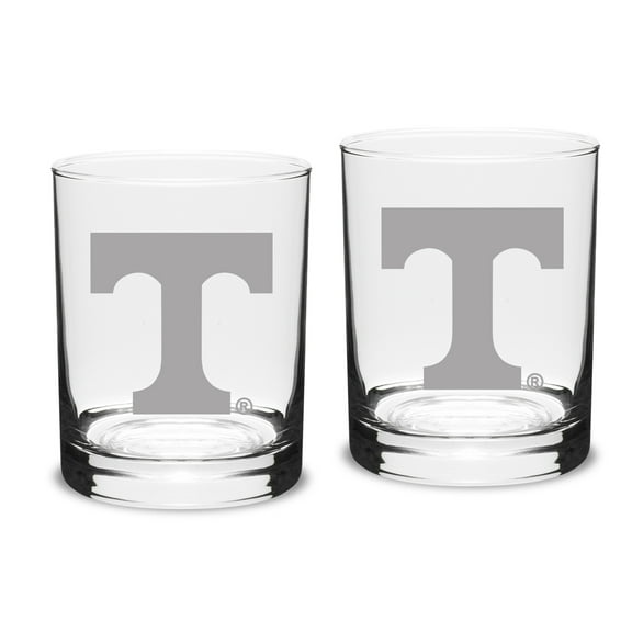Tennessee Volunteers Set of 2 Traditional Double Old Fashioned Glasses