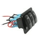 thumbnail image 1 of Panel de interruptor basculante de 5 pines y 3 bandas, interruptor de barra de luz Led, retroiluminación azul DC12-24V para barco marino, coche, ATV, UTV, 1 of 12