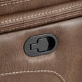 thumbnail image 4 of Lehi Cocoa Brown Faux Leather 6-Piece Manual Reclining Sectional, 4 of 12