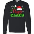 thumbnail image 3 of Inktastic Pappy Claus with Christmas Santa Hat and Snowflakes Long Sleeve T-Shirt, 3 of 5