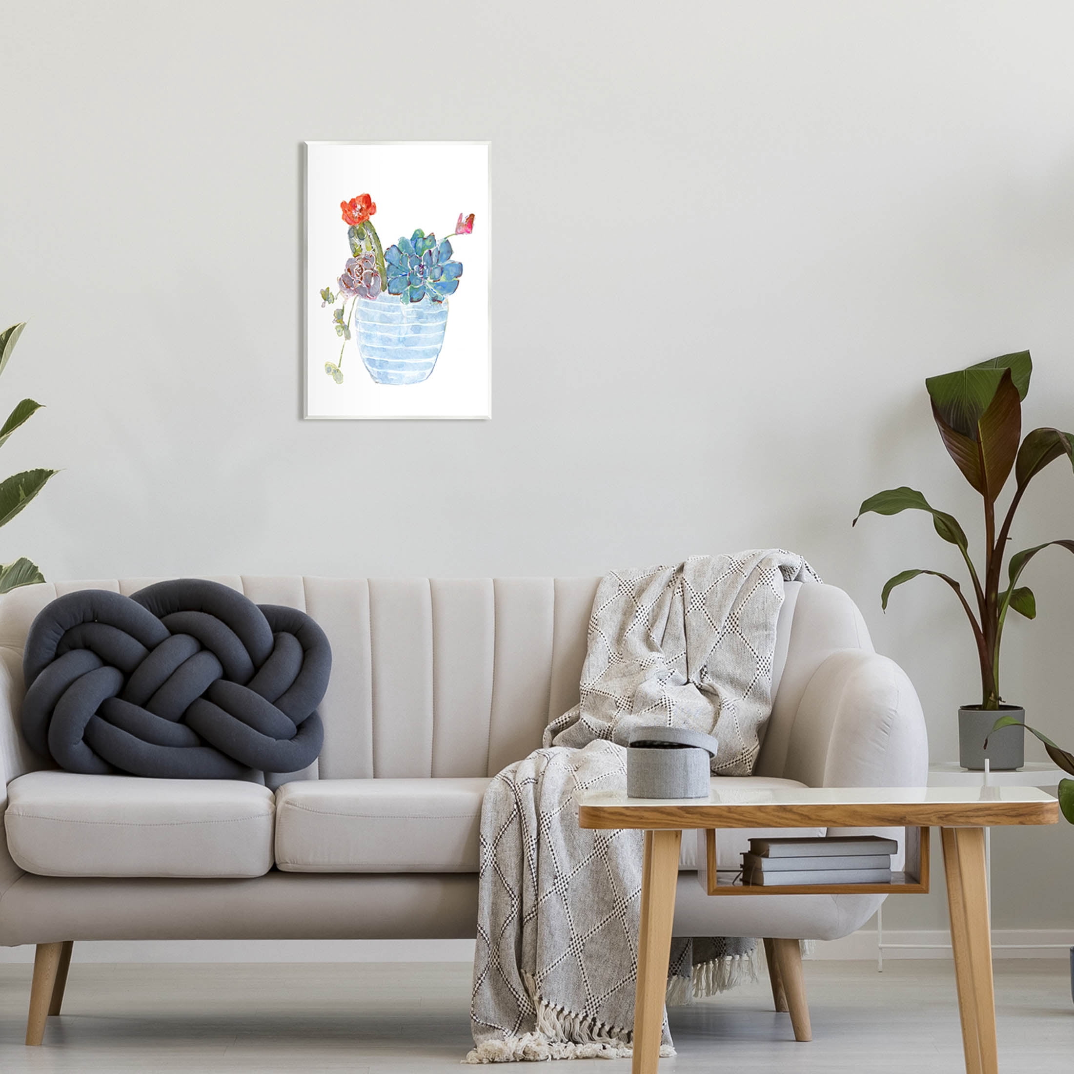 Stupell Industries Cactus Succulent Planter Graphic Art Unframed Art Print Wall Art, Design by Sally Swatland