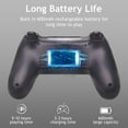 Wireless Controller for P4, Remote Game Joystick Compatible with P-4/P-4 Slim/P-4 Pro/PC, Steel Black