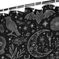 thumbnail image 3 of Black White Gothic Crystal Ball Bird Bat Pattern Shower Curtain 72"x84" ,Bathroom Decorative Shower Curtains Set with 12 Hooks,Modern Waterproof Washable Shower Curtain, 3 of 6