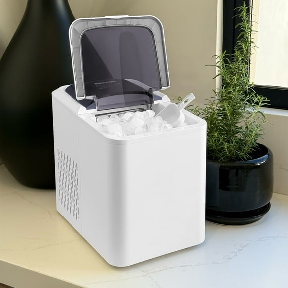 Máquina de hielos Ice machine Beckon automática de 12kg por día hielo de 2 tamaños tipo bala con canasta y pala 127v PEONY