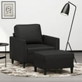 thumbnail image 4 of vidaXL Sofa Chair with Footstool Black 31.5"x30.3"x31.5"/78.7"x30.3"x31.5", 4 of 16