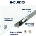 thumbnail image 6 of Quartet Brilliance Glass Dry-Erase Board, 48" x 48" (4' x 4'), Large Whiteboard, 6 of 6