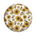 thumbnail image 2 of Gaeub Sunflowers and Bees 14-17in Tire Cover, Spare Tire Cover, for Camper Caravan, Trailer, Car, Truck, SUV, Jeep - 14 inch, 2 of 9