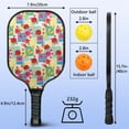 thumbnail image 3 of Pickleball Paddles Set,Pioneer Flower Floral Print Pattern Fiberglass Surface Pickleball Racket Set with 2 Indoor Outdoor Pickleball Balls and Pickleball Bag,Pickle-ball Equipment, 3 of 6