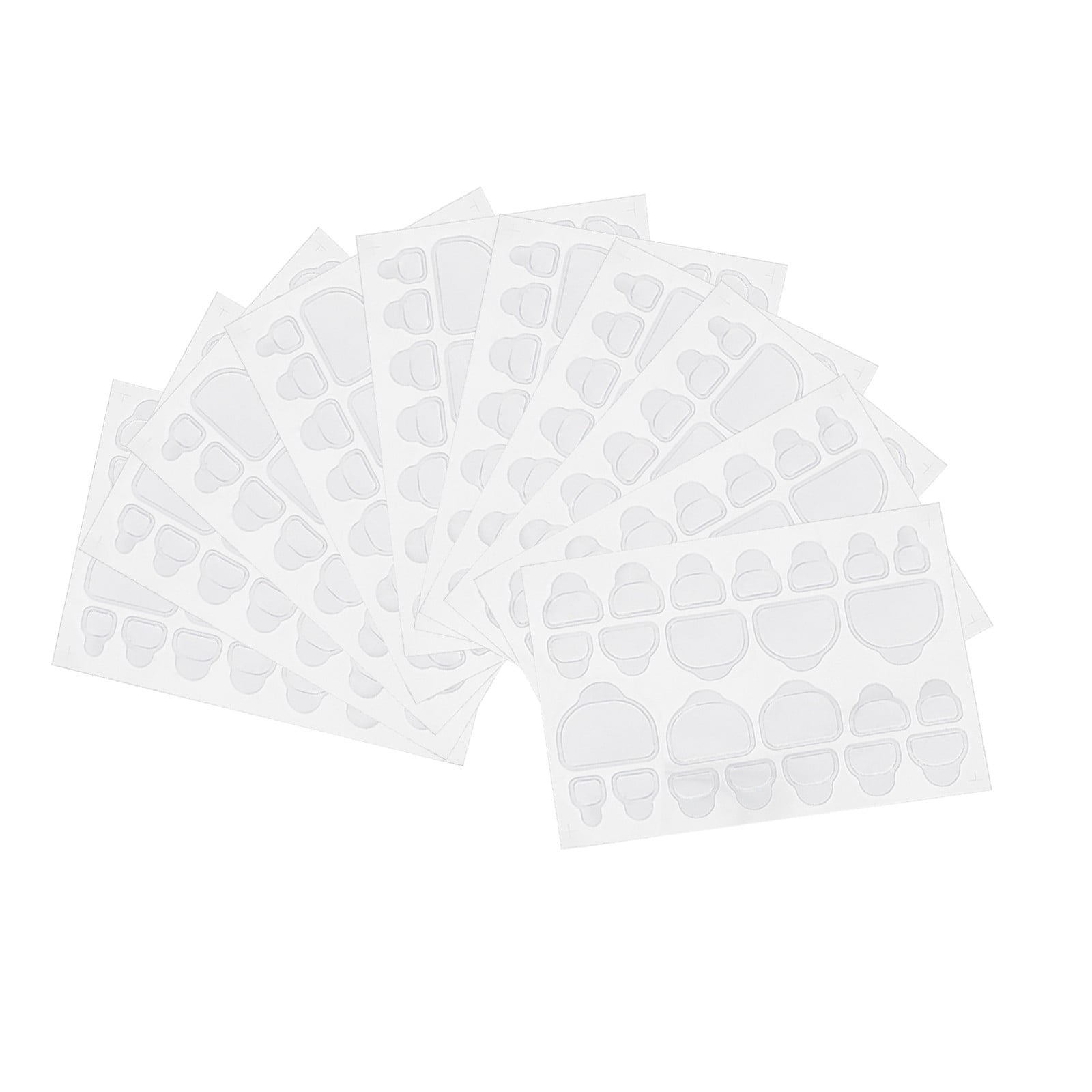 10 Sheets Waterproofs Breathable Jelly Double Sided Adhesive Tabs Nail ...
