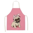 thumbnail image 1 of Awdenio DOG PUG Printed Cotton Linen Sleeveless Apron Kitchen, 1 of 1