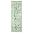 thumbnail image 4 of GlowSol 2'x6' Washable Hallway Runner Rug Floral Peacock Print Rug Non Slip Soft Foldable Runner Rug for Laundry Room, Green, 4 of 7