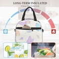 thumbnail image 6 of LNWH Cartoon Cute Butterfly Pattern Lunch Bag, Reusable High Capacity Lunch Box, 6 of 8