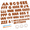 Brown, variant on Glitter Brown 116 A-z Diy Letter Custom Banner Party Decor