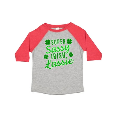

Inktastic Super Sassy Irish Lassy with Green 4 Leaf Clovers Gift Toddler Boy or Toddler Girl T-Shirt